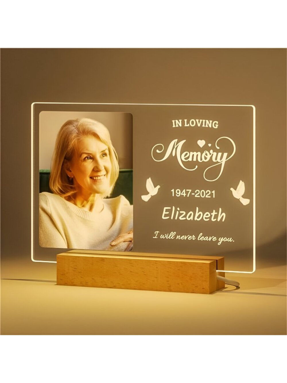 Bemaystar Personalized Memorial Gifts Sympathy Gifts Customized Memorial Night